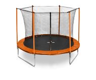 Slika Trampolin LEGONI FUN z zaščitno mrežo 244 cm, oranžen