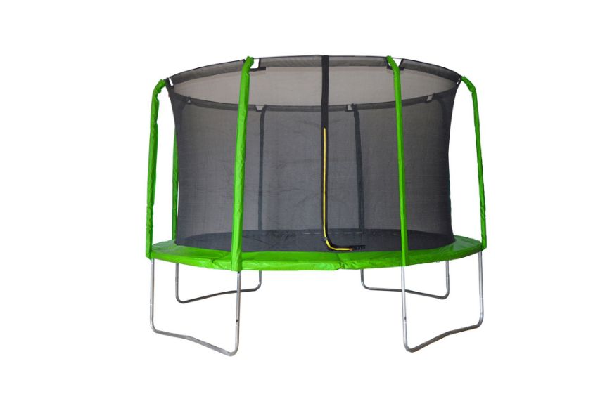 Slika Trampolin LEGONI AERO z zaščitno mrežo 425 cm, zelen 