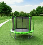 Slika Trampolin LEGONI AERO z zaščitno mrežo 425 cm, zelen 