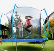Slika Trampolin LEGONI SPACE z zaščitno mrežo 366 cm, moder
